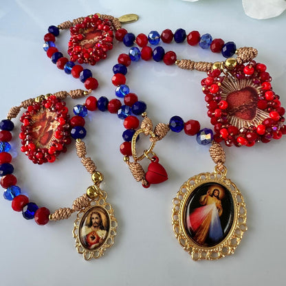 Rosario corazones de Jesús, María y José